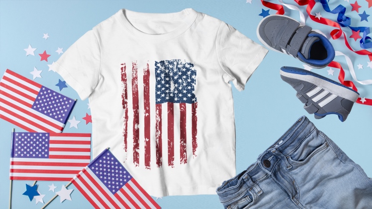 women's american shirts with flag